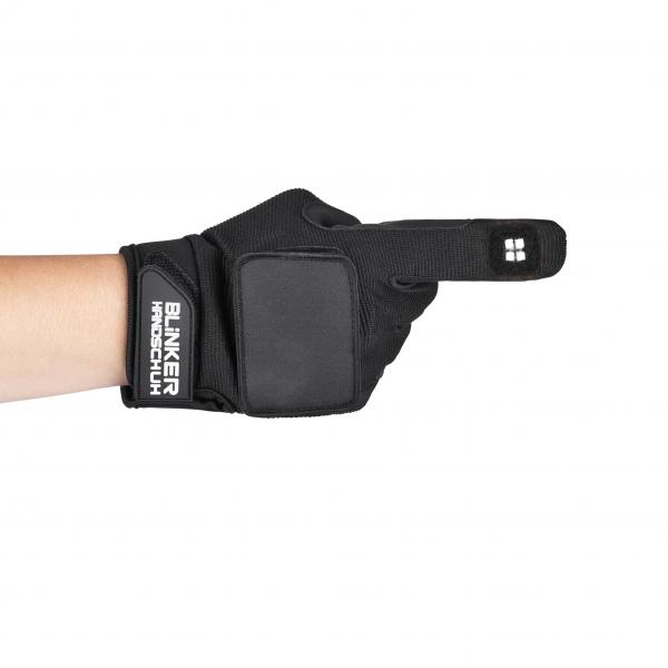 Blinkerhandschuh  Gr. XS/S schwarz/grau