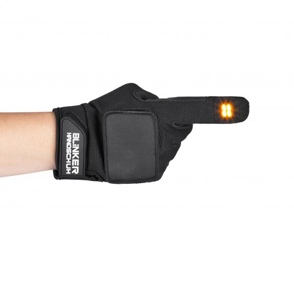 Blinkerhandschuh  Gr. XS/S schwarz/grau