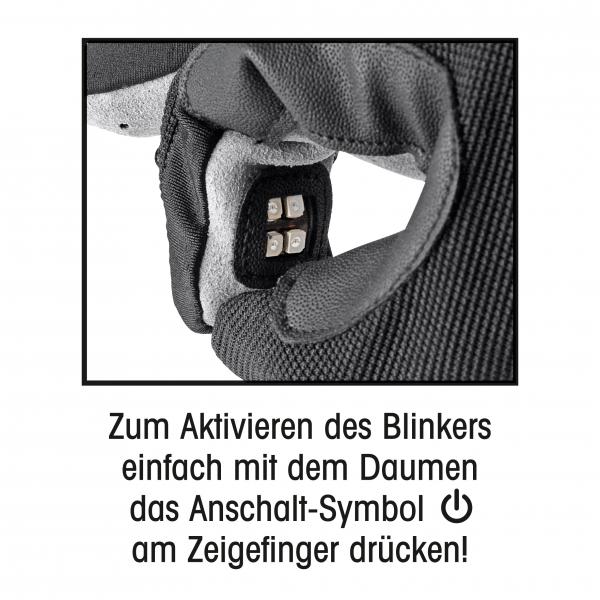 Blinkerhandschuh  Gr. XS/S schwarz/grau