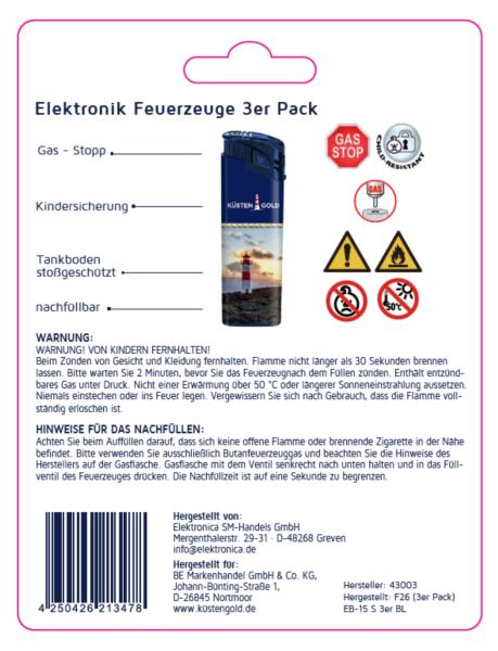 Küstengold Elektronik-Feuerzeuge
