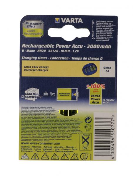 Varta Rechargeable Longlasting Accu D Mono 1,2V