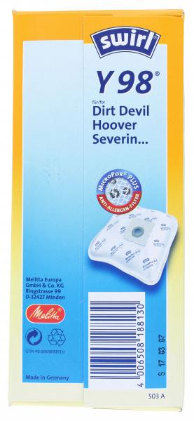 Swirl Staubfilterbeutel Y98 MicroPor
