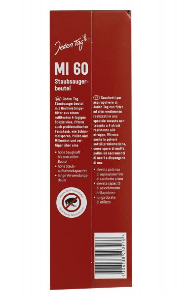 Jeden Tag Staubsaugerbeutel MI 60