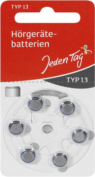 Jeden Tag Hörgerätbatterien Typ 13