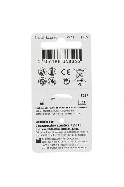 Jeden Tag Hörgerätbatterien Typ 13