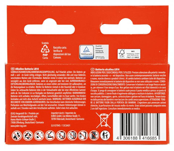 Jeden Tag Alkaline C Baby 1,5V LR14