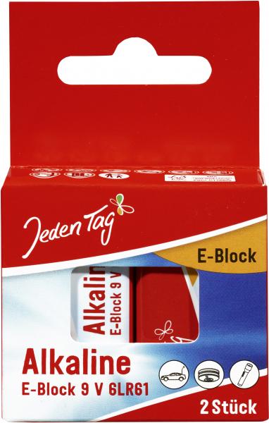 Jeden Tag Alkaline E-Block 9V 6LR61