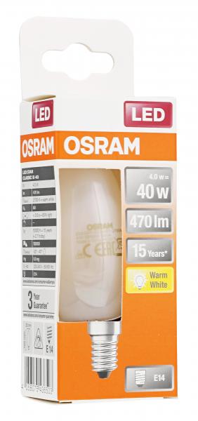 Osram LED Star Classic B40 4W 230V E14 warmweiß