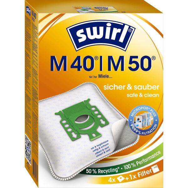 Swirl Staubsaugerbeutel M40 | M50 sicher & sauber MicroPor Plus