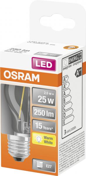 Osram LED Star Classic P25 2,5W E27 warmweiß