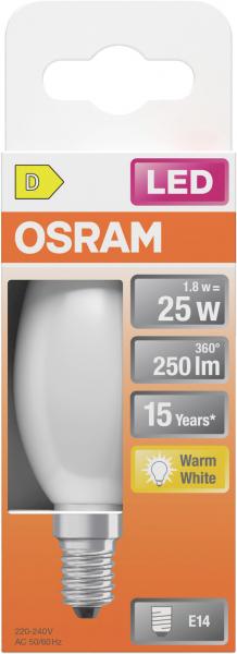 Osram LEDSCLB25 1,8W/827 230VGLFR E14 warmweiß